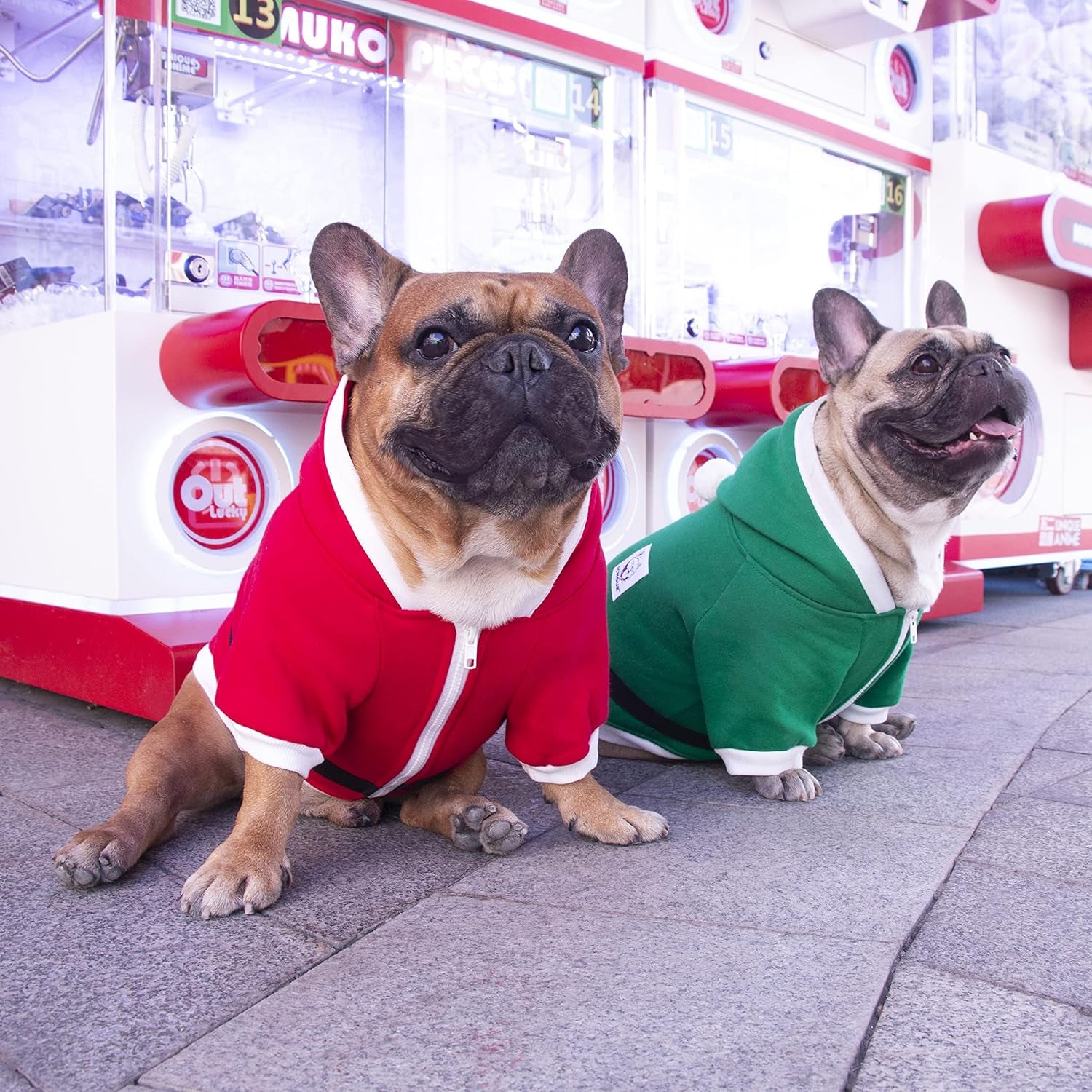 Santa Claus Father Christmas Dog Costumes Clothes Hoodies for French Bulldog Cold Weather Winter Coats Frenchie English Pug Boston Terrier - Red/Large Plus