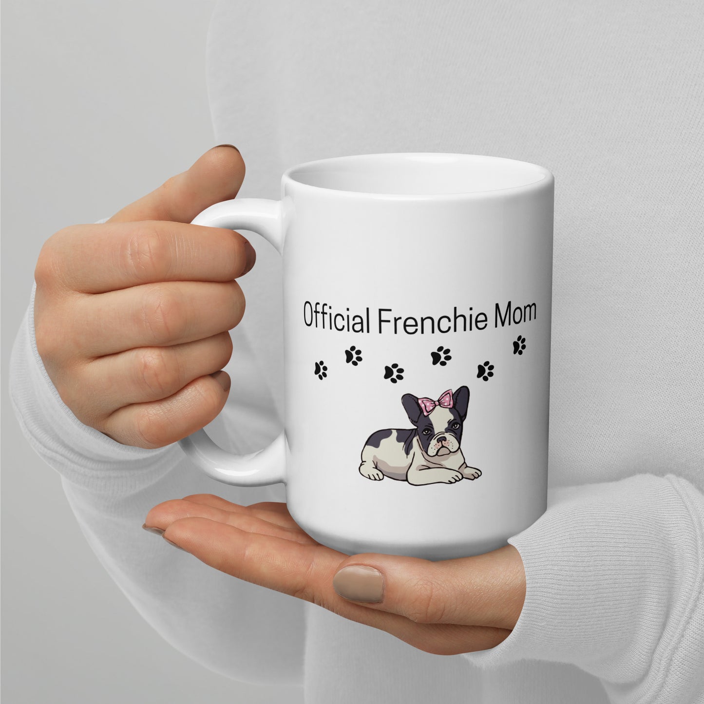 Mom White glossy mug